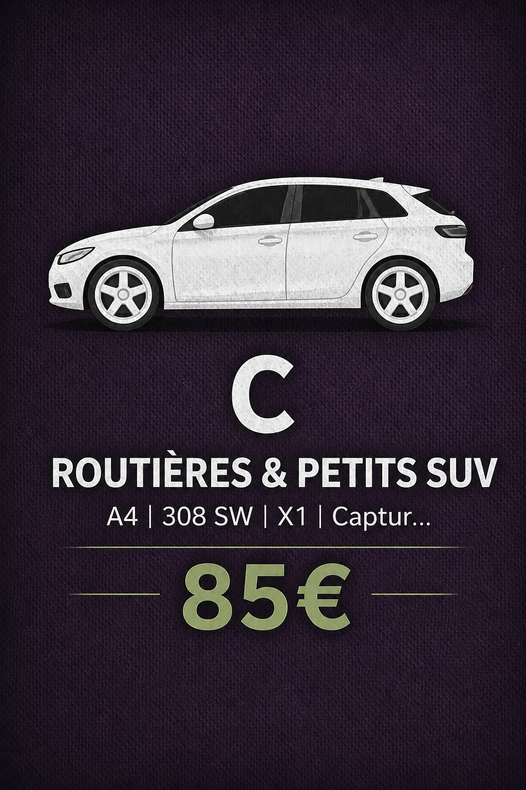 Detailing Auto à Domicile - Routières & Petits SUV (C)
